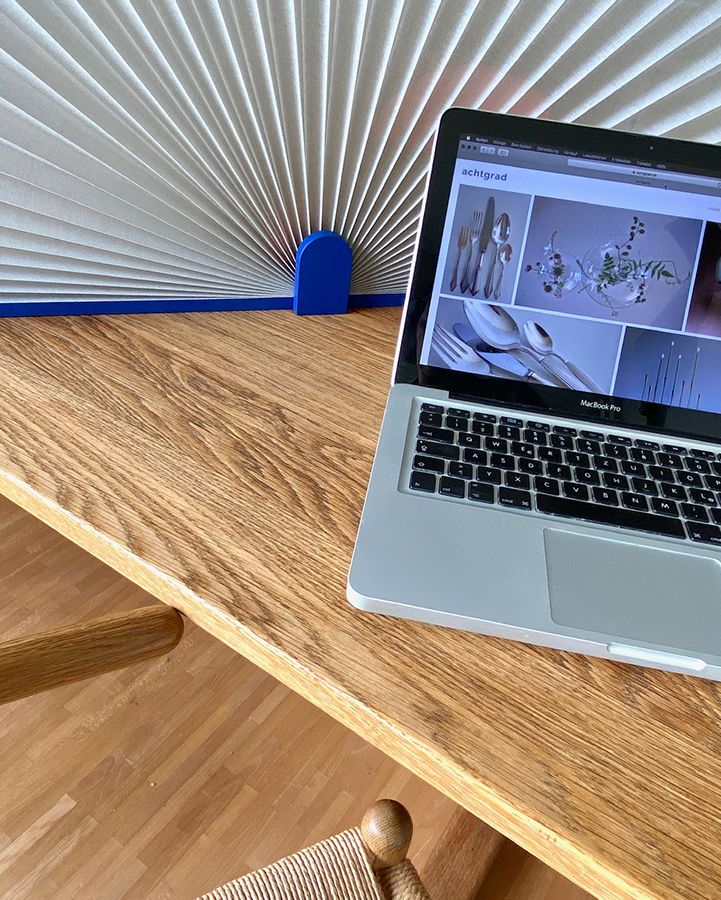 A Wooden Laptop Stand - Stood